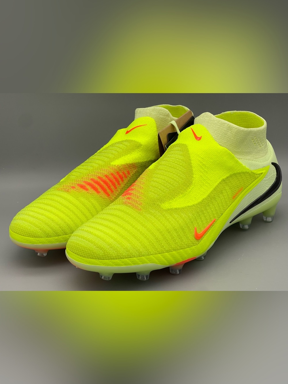 Nike Phantom 6 High Elite AG Grass Soccer Cleats Yellow Men Sz 6 IM4129-800 NEW